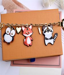 Fashion Cartoon Key Chain Bag Car Pendant Metal Hook With Gift Box Suitable For Men Ladies Children Designer Keychain1065297