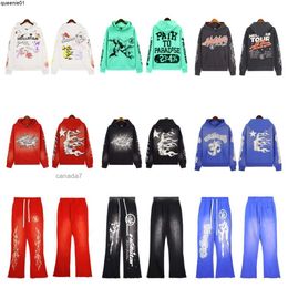 Mens Hoodies Sweatshirts Hoodie Shirt Pants Tracksuit Sweatpants Long Sleeve Pink Set Suit XTK7