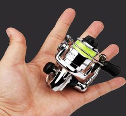 Mini 100 Model Fishing Reel Metal Spool Spinning Coils 2 1BB 43 1 Alloy Handle Line Saltwater Accessories Baitcasting Reels4537395