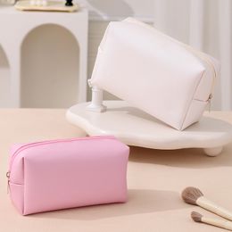 New hand-held cosmetic bag, plain octagonal bag, travel storage bag, cosmetic bag, large capacity and high-end feel