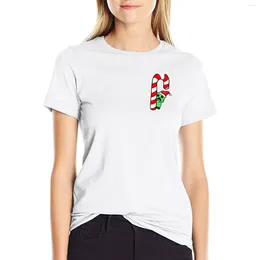 Women's Polos Candy Cane Creeper T-shirt Graphics Short Sleeve Tee White Dress For Women Sexy