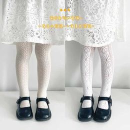 Kids Socks Sweet Princess Tight for Kids Girl Retro Aesthetic Floral Bowknot Style Pantyhose Summer Breathable Fishnet Long Stocking Sock