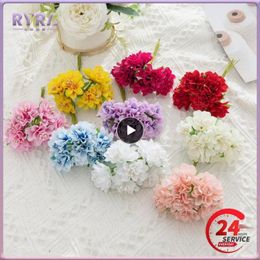 Decorative Flowers Heads Artificial Silk Carnation Scrapbooking Wreaths Gifts Box Christmas Decor For Home Wedding