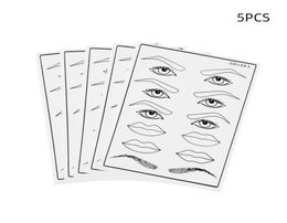 5pcs Microblading Tattoo Eyebrow Lip Eyes Practise Skin Eyebrow Cosmetic Permanent Makeup Eyebrow Training Skin Tattoo Supply2021784