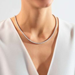 14K Gold Tennis White DEF Necklace Lab Grown Diamond Jewellery