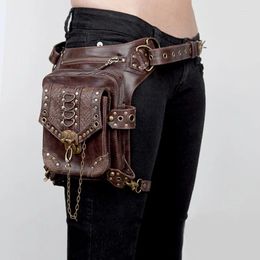 Waist Bags YourSeason Personalized Steampunk Ladies Bag 2024 PU Leather Female Mini Multifunctional Moto Biker Travel