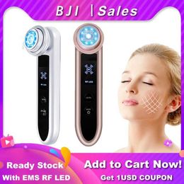 Home Beauty Instrument EMS face massager RF vibration skin repair anti-aging beauty instrument LED photon Meso lift Q240507