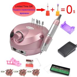 Kits 35000rpm Electric Nail Drill Hine Manicure Pedicure Professional Nail Lathe Low Noise Cutters Nail File Kit