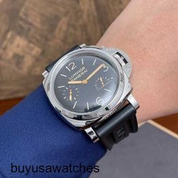 Sports Wrist Watch Panerai Mens LUMINOR Series 47mm Diameter Manual Mechanical Leisure Business Watch PAM00423 Precision Steel 47mm Watch