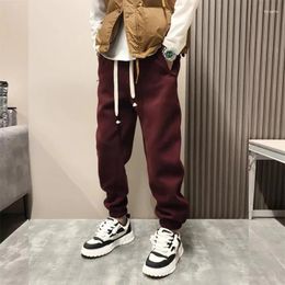 Men's Pants Streetwear Mens Fashion Loose Sweatpants Drawstring Lace-up Solid Colour Trousers Men 2024 Spring Casual Male Sports Wear