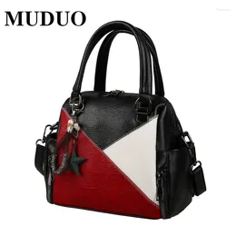Bag Fashion Patchwork PU Leather Luxury Handbags 2024 Soft Side Pocket Shoulder Messenger Bags High Quality Female Casual Tote Bolso