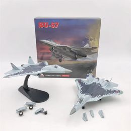 Die cast metal alloy 1/100 scale Russian Su57 SU57 fighter model Su-57 aircraft model toy collection 240428
