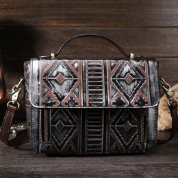 2021 New embossed color fashion covee small square bag ethnic style one-shoulder cross-body leather handbag for women 247p