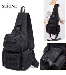 Tactical Chest Sling Bag Hunting Gun Holster Military Backpack Outdoor Camping Hiking Molle Pouch Climbing Fishing Bag XA291A 2209825800