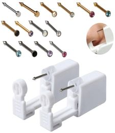 1 pcs Individual Package Disposable Safe Sterile Piercing Unit For Gem Nose Studs Puncture Gun Piercer Tool Machine Kit Earring St6812220