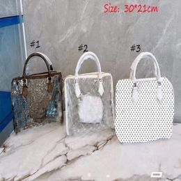 Transparent Plastic Women Brand Designers Handbags Crossbody Bags Purse Tote Bag 2pcs Sets 5992 249t