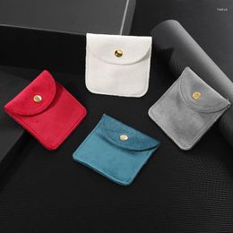 Storage Bags Jewellery Pouch Snap Button Soft Velvet Bag Envelope Jewellery Packaging Wedding Gift Bracelet Necklace Earrings Rings