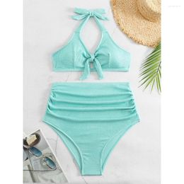 Women's Swimwear Pregnant Oversized Swimsuit Solid Colour Fashionable Belly Covering Spring Vacation Tight Fitting