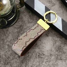 Luxury Dragonne Key Chain Buckle Lovers Car Keychain Designer Handmade Leather Design Keychains Men Women Bag Pendant Accessories