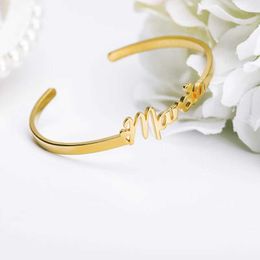 Charm Bracelets Cus Arabic Name Bracelets For Women Personalized Stainless Steel Name Bracelet Bangles BFF Jewelry pulseras mujer moda 2023