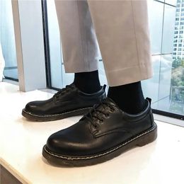 Dress Shoes Men's Cowhide Sneaker Derby Oxford Casual Brogue Lace Up Round Toe Party Luxury Leather