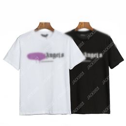 Palm PA Harajuku 24SS Summer Letter Printing Spray Paint Logo T Shirt Boyfriend Gift Loose Oversized Hip Hop Unisex Short Sleeve Lovers Style Tees Angels 2009XJQ