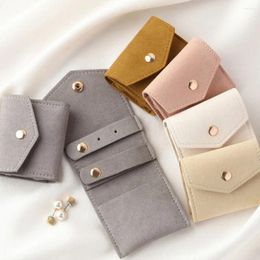 Storage Bags Foldable Jewellery Organiser Superfiber Portable Roll Bag Grey/Browm/Pink/White Case Travel