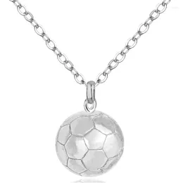 Pendant Necklaces Trendy Football Link Chain Soccer Charm Necklace Gold Color Sport Ball Jewelry Men Boy Children Gift