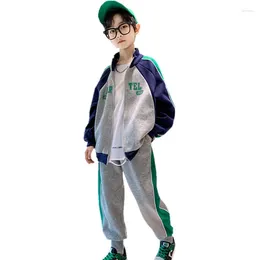 Clothing Sets Spring Autumn Children's Clothes Baby Boys Zipper Coat Pants 2pcs/Set Kids School Costume Toddler Teenager High Quality