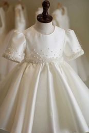 Christening dresses 2023 Childrens Birthday Party Classic Beaded Princess Dress Baby Deluxe Ball Baptist Formal Q240507