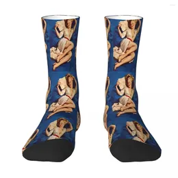 Men's Socks Gil Elvgren Pin Up Pinup Sock Men Women Polyester Stockings Customizable Funny