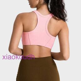 Designer tops sexy lul women yoga biancheria intima primavera e autunno nuovo thread verticale 20 collare alto colletto anti -bagliore reggiseno del reggiseno Shock Assorbimento della forma fisica