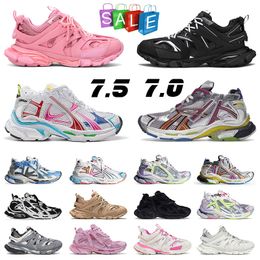 Runner 7 7.5 3 Designer Shoes Woman Track Runners Belcaga Multicolor Pink Orange White Grey Black Luxury Brand Sneakers Trainers Womens Mens Shoes Dhgate com Dh gate