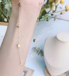 New Style Europe America Fashion Womens Design Necklace 18K Gold Plated Stainless Steel Necklaces Choker Chain Letter Pendant Wedd7976972