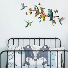 Wall Stickers Multicolor Butterflies And Birds Flying Sticker Living Room Bedroom Decorations Wallpaper Mural Removable