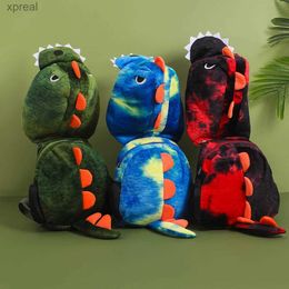 Backpacks Fashionable dinosaur design childrens backpack cute baby girl school bag cute boy hooded backpack kindergarten bag WX