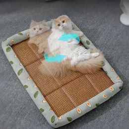 47H8 Cat Beds Furniture Cat Hammock 2024 Summer Pet Cooling Mat Cat Sleeping Mat Bite-resistant Pet Ice Mat Cat Mat Dog Sand Cooling Nest Dog Mat d240508
