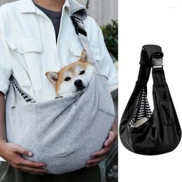 Dog Carrier Puppy Sling Cotton Comfortable Bag With Strap & Zip Pocket Pet Crossbody Shoulder Carrying Supplies For Dogs Cats