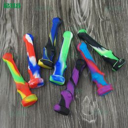 Silicone Collector Mini Water Pipes with GR2 Titanium Nail 14.5mm Concentrate Dab Straw Silicone Oil Rigs5866212