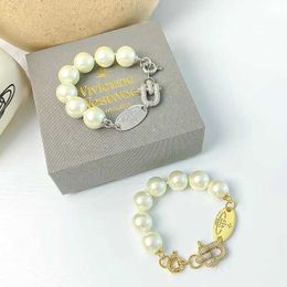 Designer Westwood U-shaped Horseshoe Buckle Saturn 12mm Pearl Neck Bracelet Fashion Design