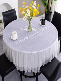 Table Cloth Round Tablecloth Waterproof Fabric Household Rectangular Coffee Disc Simple Modern