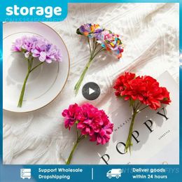 Decorative Flowers Artificial Silk Carnation Christmas Decorations For Home Wedding Wreaths Garden Autumn Candy Box