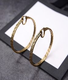 European and American fashionable new large circle earring Highend popular logo earrings8925832