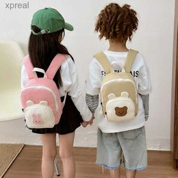 Plecak kreskówkowy plecak dla dzieci chłopiec koreańskie dziecięce plecak płótno urocze niedźwiedź królik przedszkole dziecięce plecak wx wx