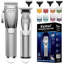 Electric Shavers Kemei K32 i32 Professional Cordless Rechargeable Hair Trimmer For Men Beard Grooming Electric Hair Clipper Machine Hairdressing T240507