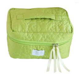 Cosmetic Bags Quilted Flower Bag Large Capacity Makeup Case Pouch Cute Portable Multifunction Fashion Soft For Weekend Vacation