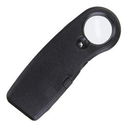 LED Illuminated Handheld 40X Magnifying Glass Money Detector Card Magnifier with UV Lamp Coin Jewellery Observing Reading Loupe