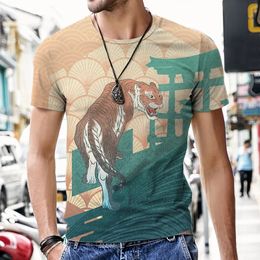 Short Sleeve Mens T-shirts 3D Printed Funny Oversized T-shirt Beach Hip-hop Summer Tracksuit Street Casual Tops Sportswear Tees 240430