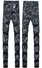 Men039s Jeans Mens Overalls Camouflage Stretch Slim Fit Long Denim Blue Hip Hop Pants Pencil For Male2630543