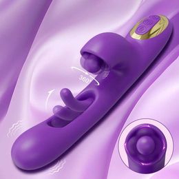 Other Health Beauty Items Powerful Tapping G-spot vibrator for female flaps tactile stimulation massager with 3 motors fake penis for adult products female Y240503